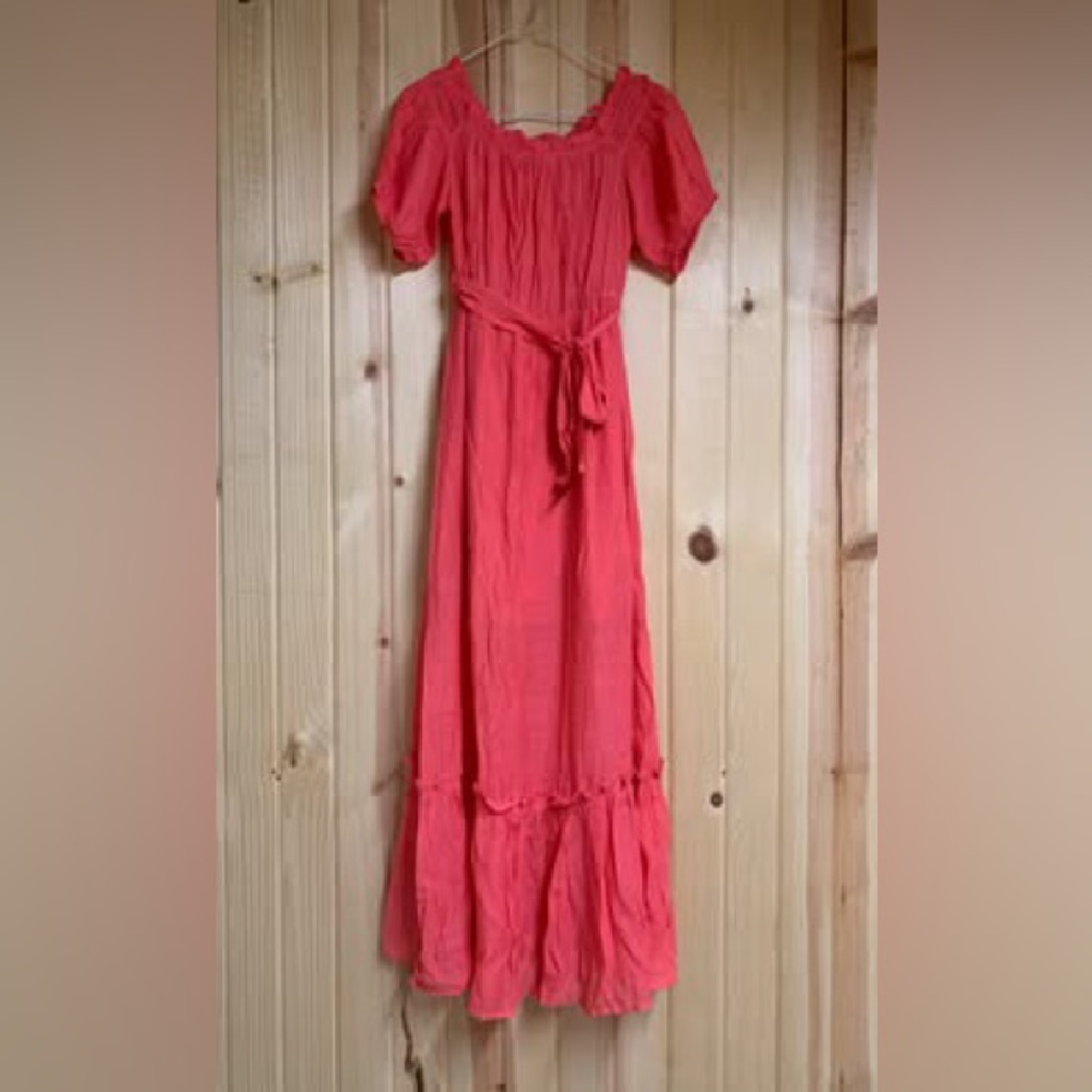 Light and Airy Pink Summer Maxi Dress